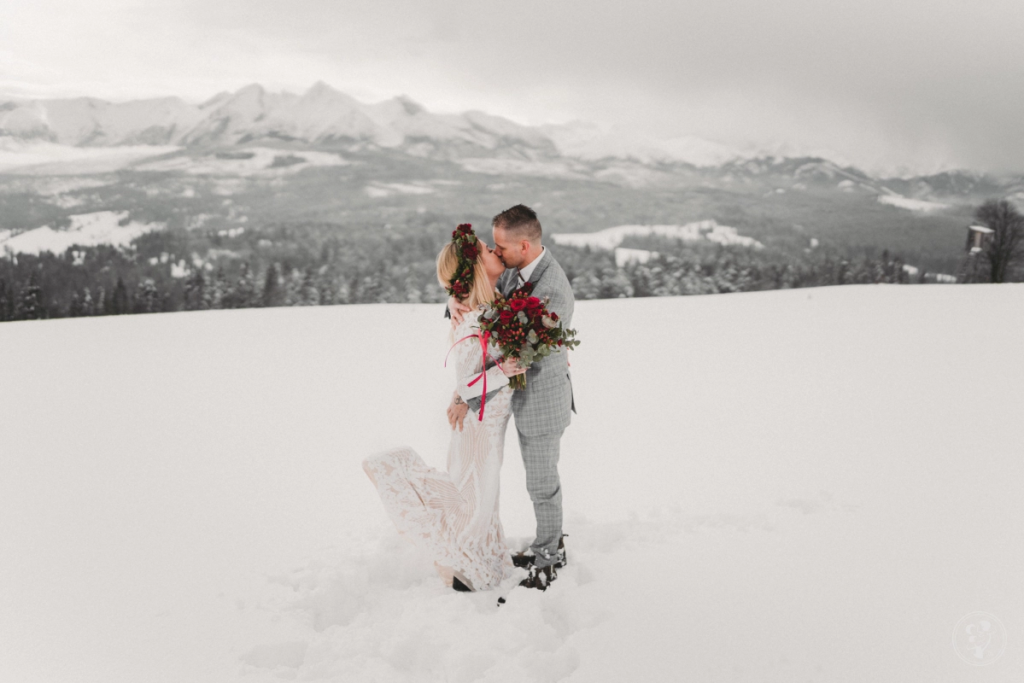 Ślub zimą - sesja w górach 