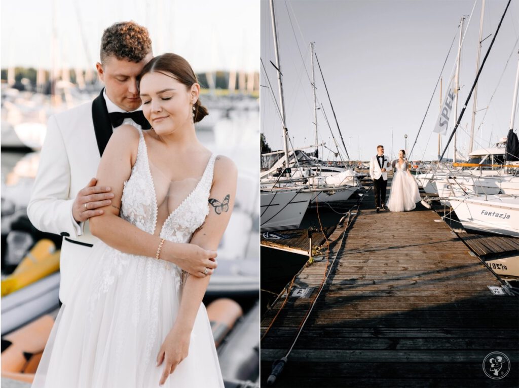 Sesja ślubna nad morzem w miejskim stylu w Gdyni