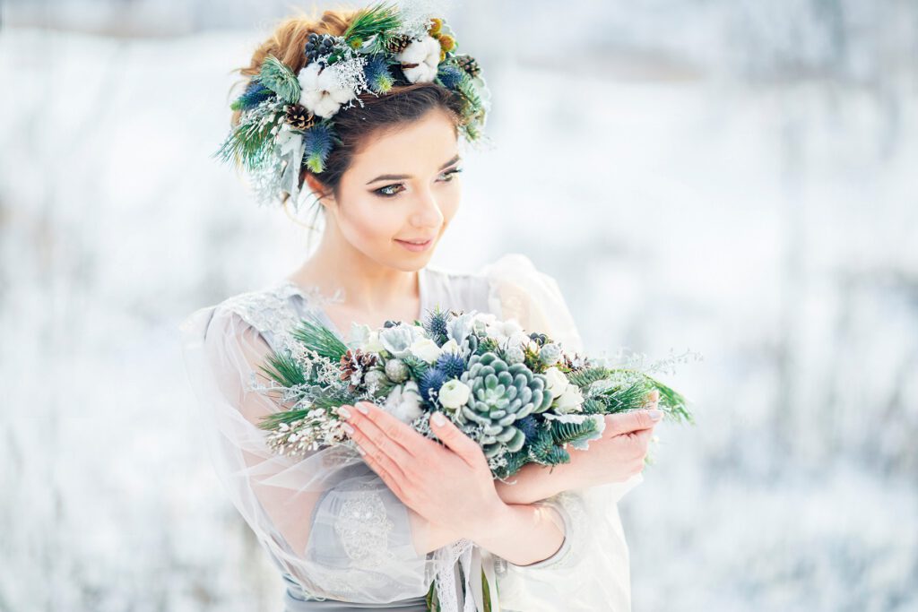 Makijaż ślubny na zimę 